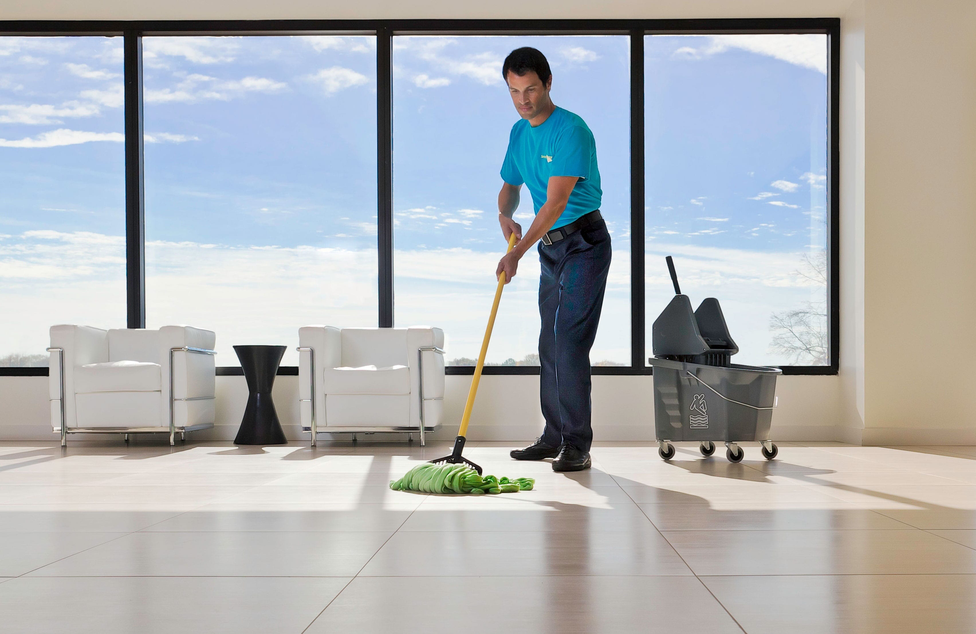 cleaning office floor in Johns Creek